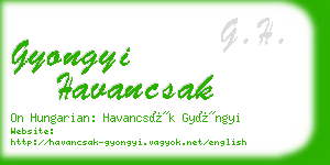 gyongyi havancsak business card